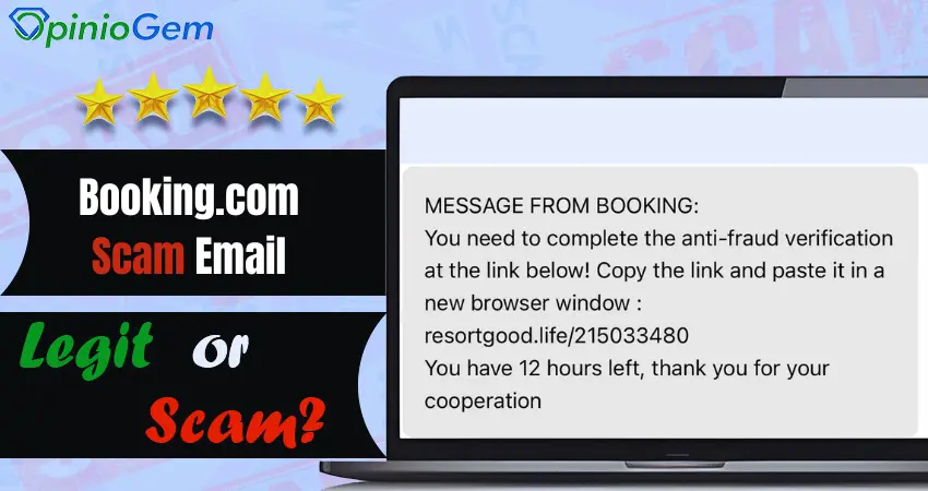 Booking.com Scam Email