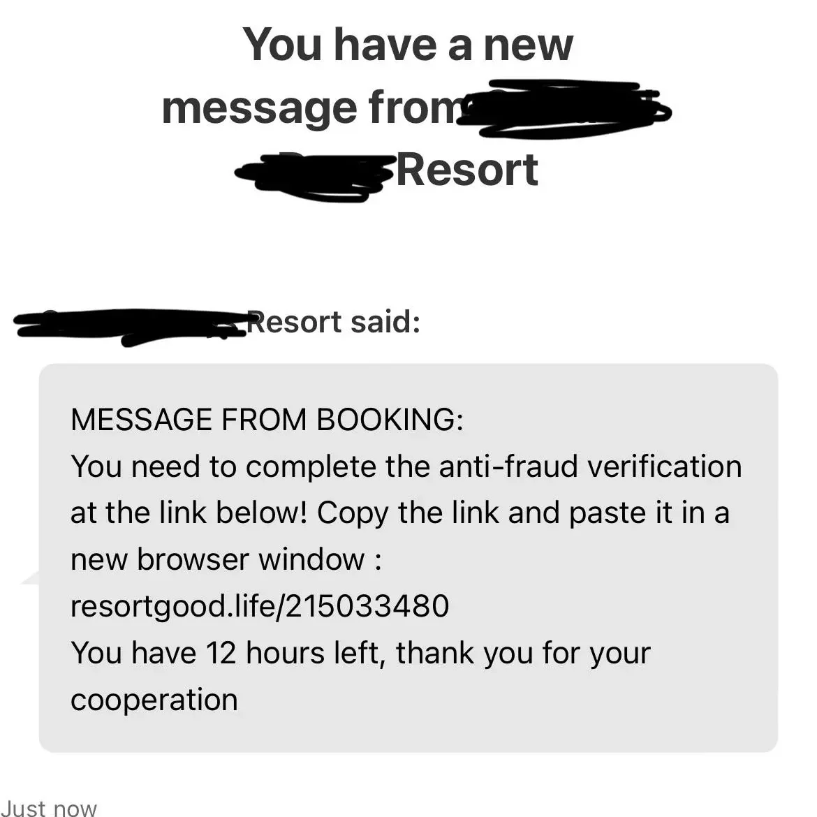 Booking.com Scam Email