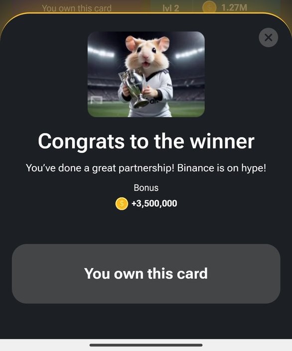 Hamster Kombat coin withdraw