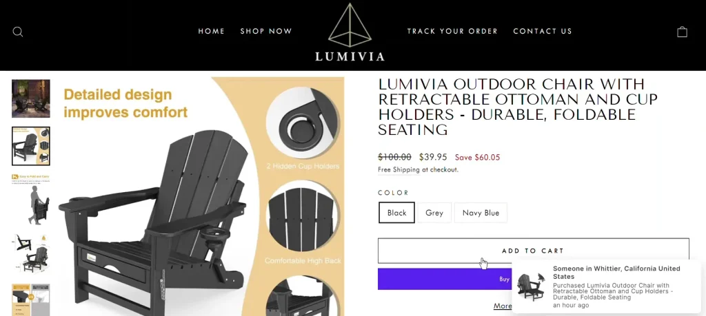 Lumivia-Shop-website