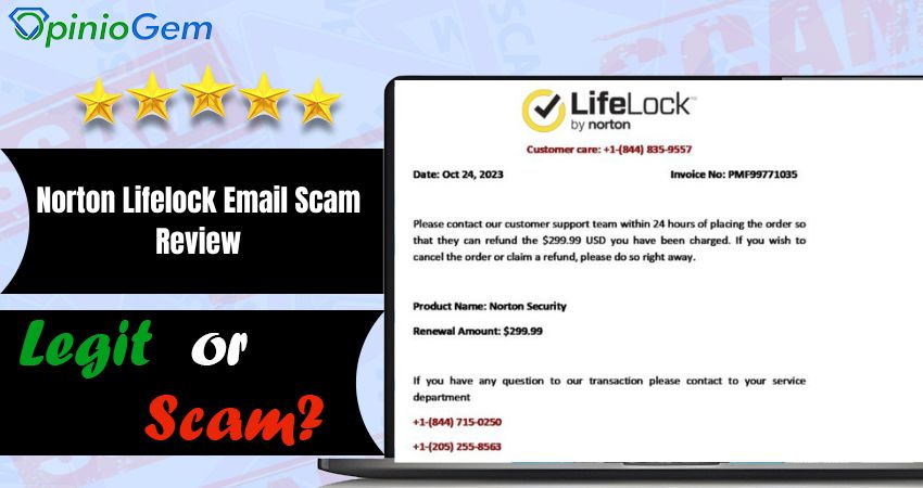 Norton Lifelock Email Scam Review