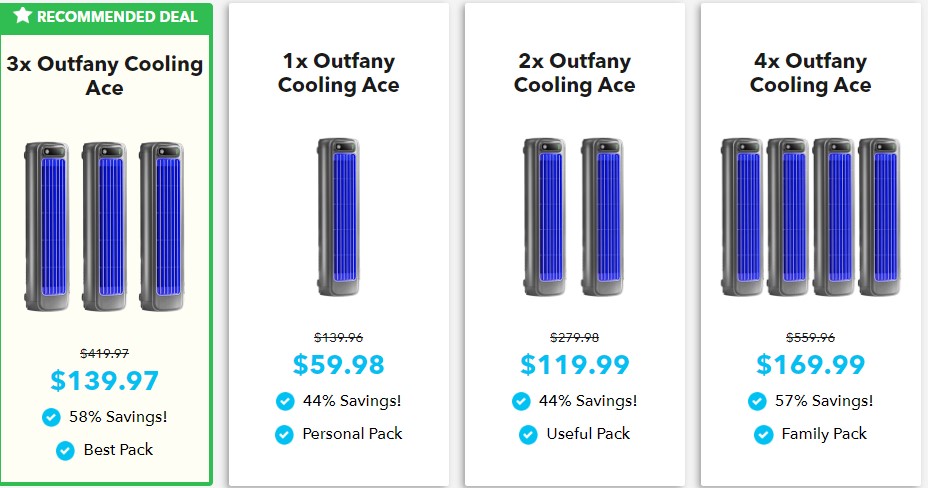 Outfany Cooling Ace Review Pricing