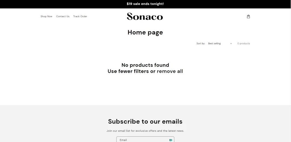 Sonaco website design