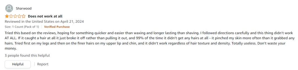 Amazon Coil Facial hair removal review