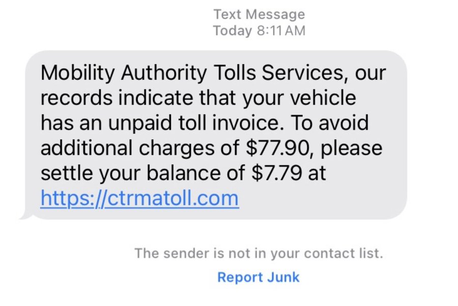 CTRMA Toll Text