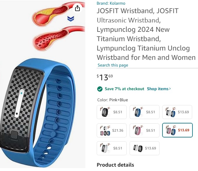 Josfit Ultrasonic Wristband Pricing