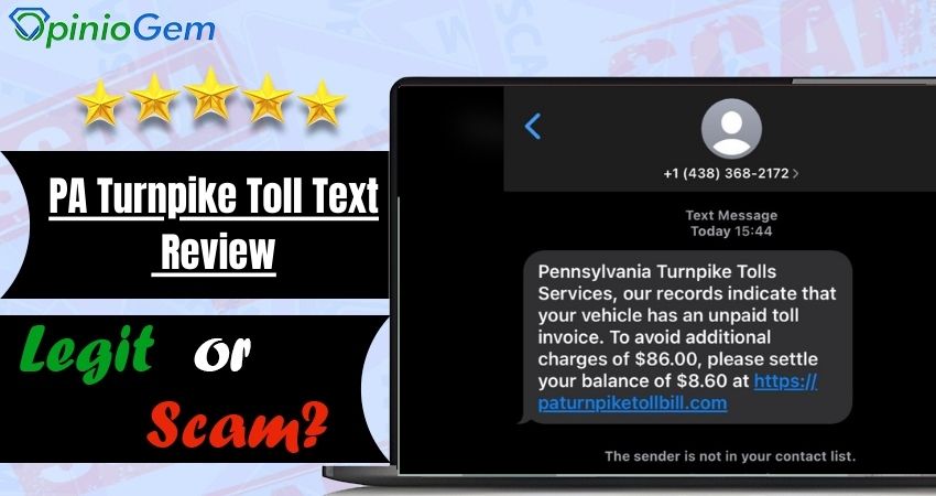 PA Turnpike Toll Text Review: Is paturnpiketollbill.com Legit?