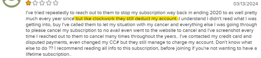 Difficulty Canceling Subscriptions