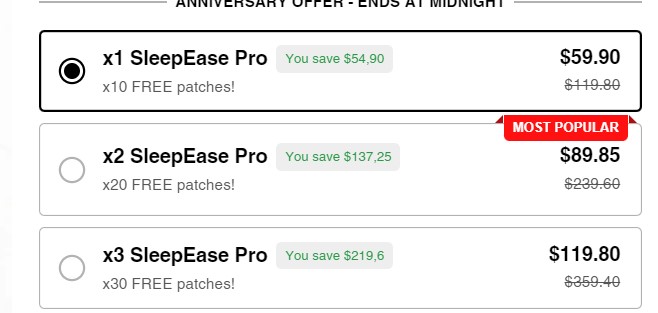 SleepEase Pro Anti Snore Patch Pricing