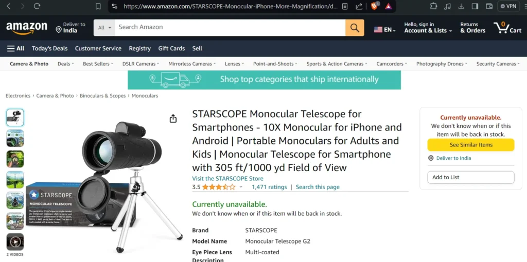 StarScope Monocular Amazon