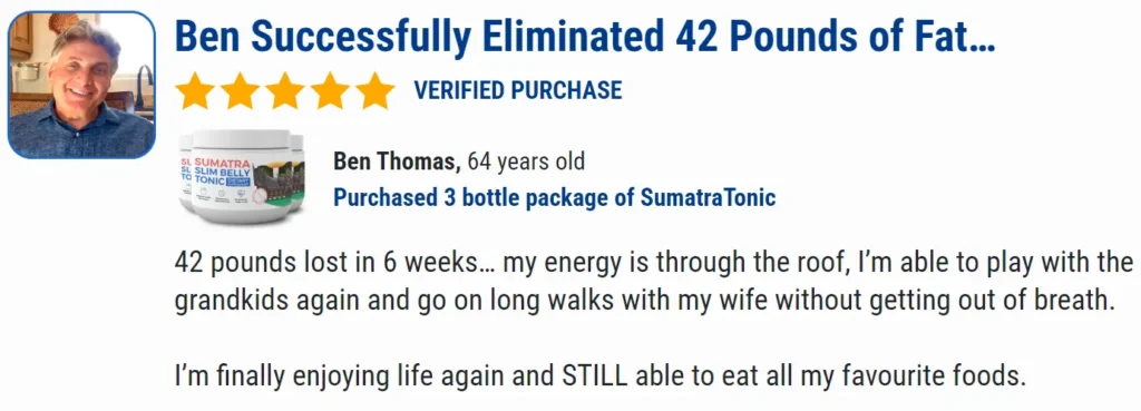 Sumatra Slim Belly Tonic customer review