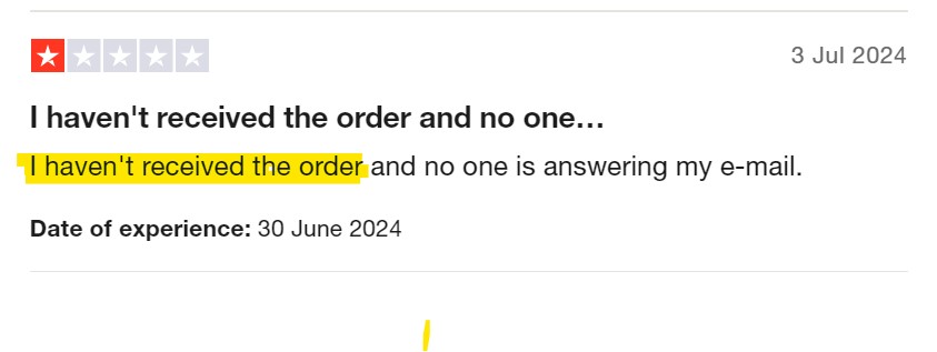 Order Not Received