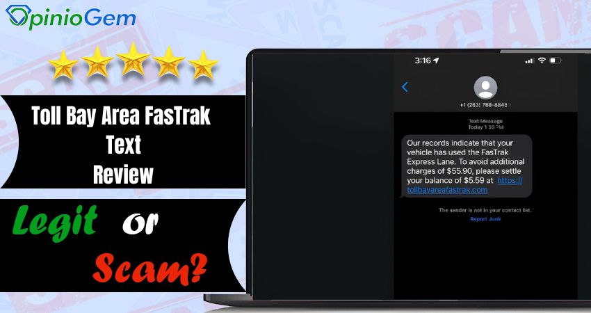 Toll Bay Area FasTrak Text Review Legit or Scam