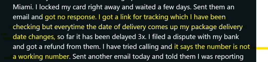 Delivery Delays and Tracking Issues