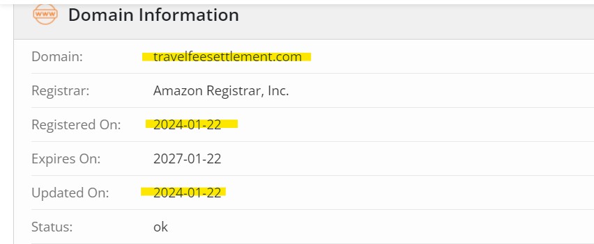 Domain Registration Details