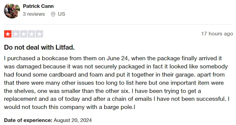 LitFad Trustpilot