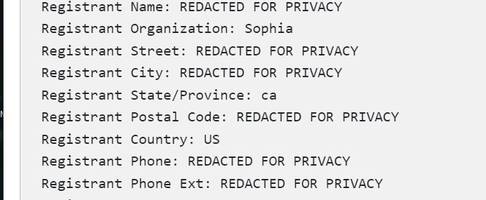 REDACTED FOR PRIVACY