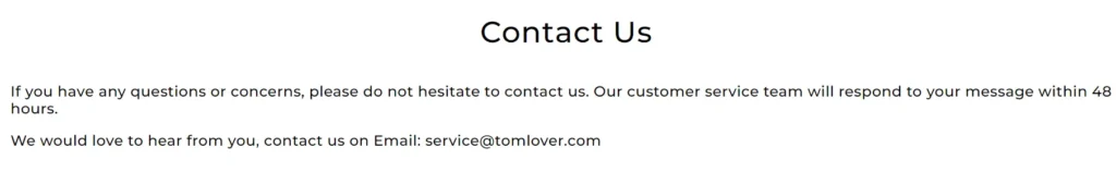 Tomlover Contact us