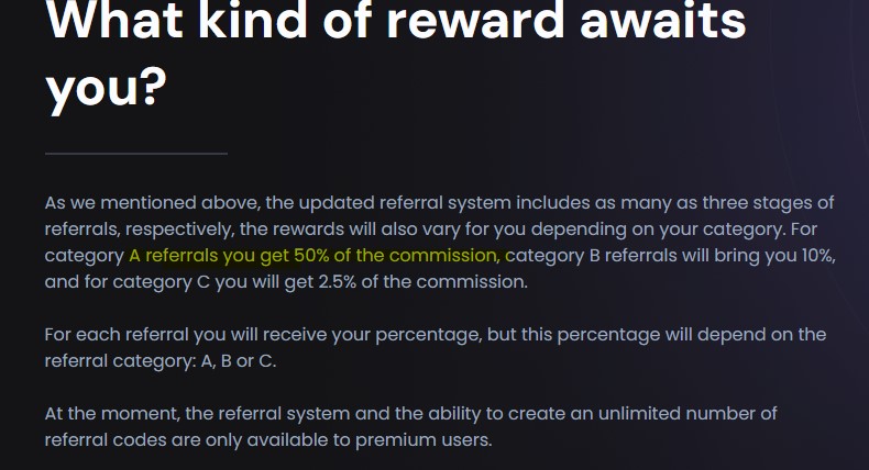 Unclear Referral Program