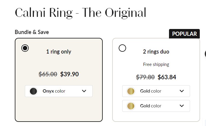 What is Calmi Ring Pricing