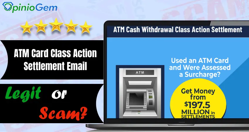 ATM Card Class Action Settlement Email