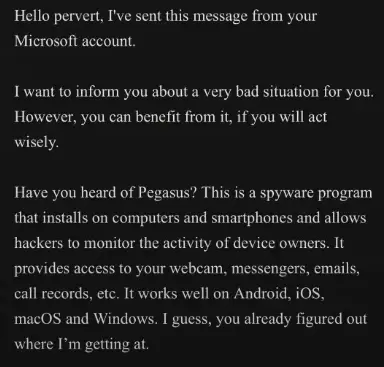 Pegasus Spyware Email