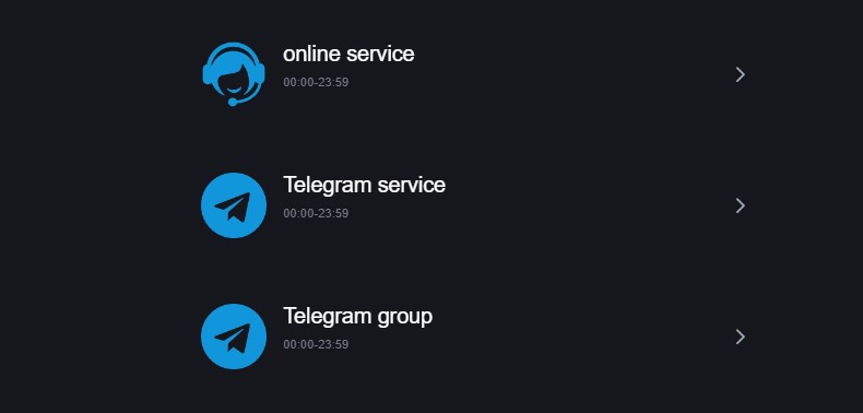 Telegram group for customer service