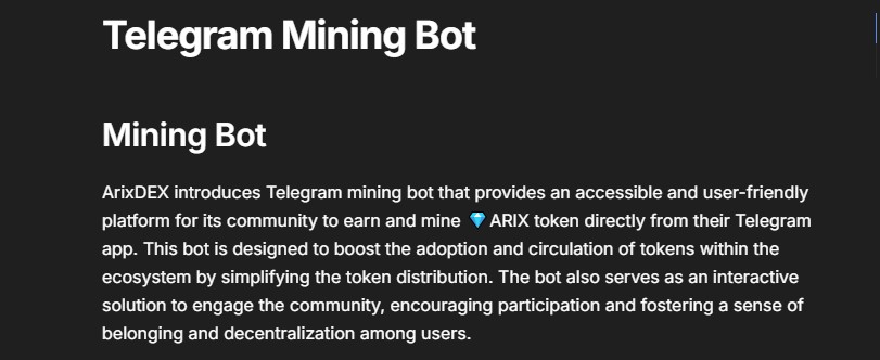 Telegram mining bot