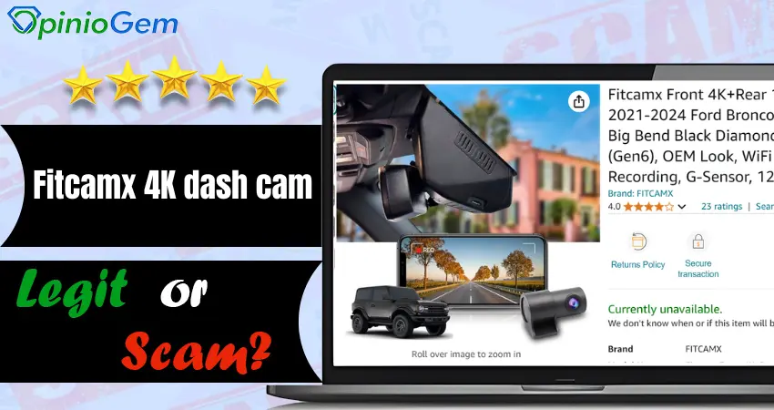 Fitcamx 4K dash cam Review