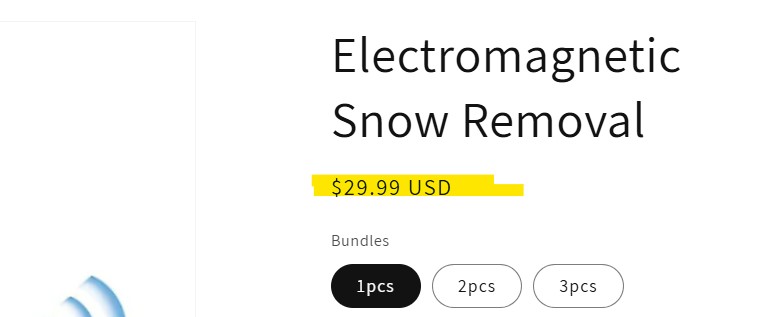 Electromagnetic Snow Removal Device