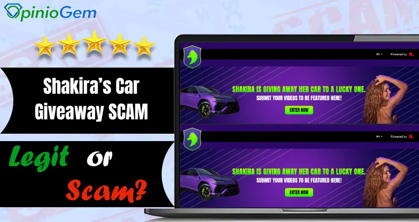 Shakira’s Car Giveaway SCAM