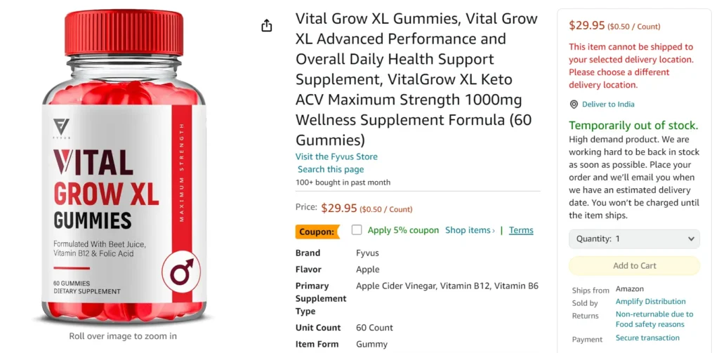 Vital Grow XL Gummies