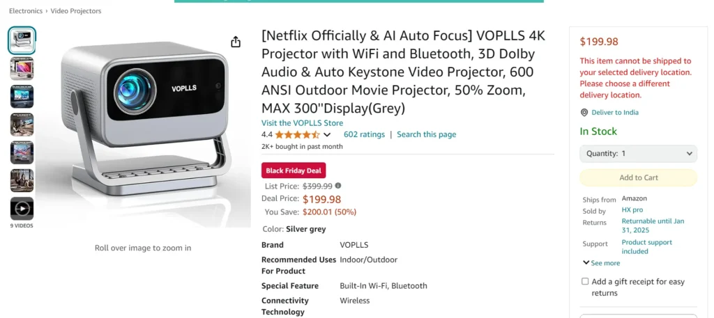 Voplls 4K Projector