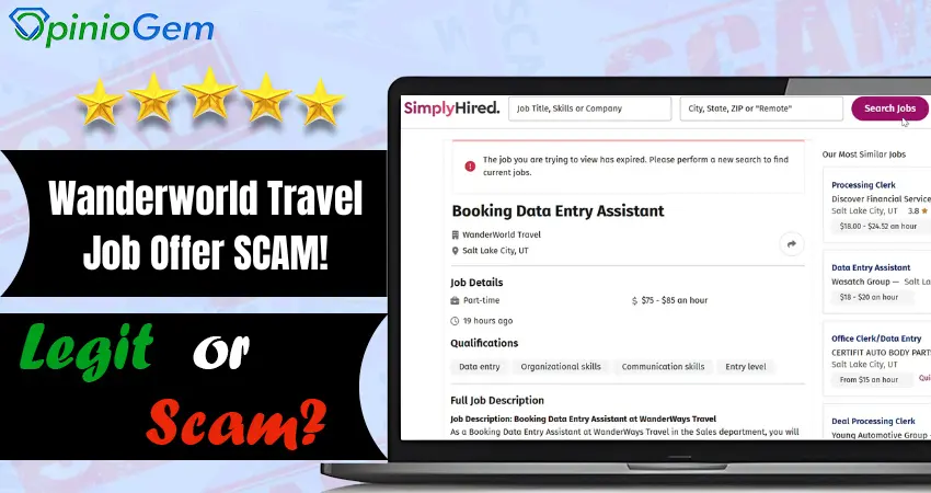 Wanderworld Travel Job Offer SCAM!