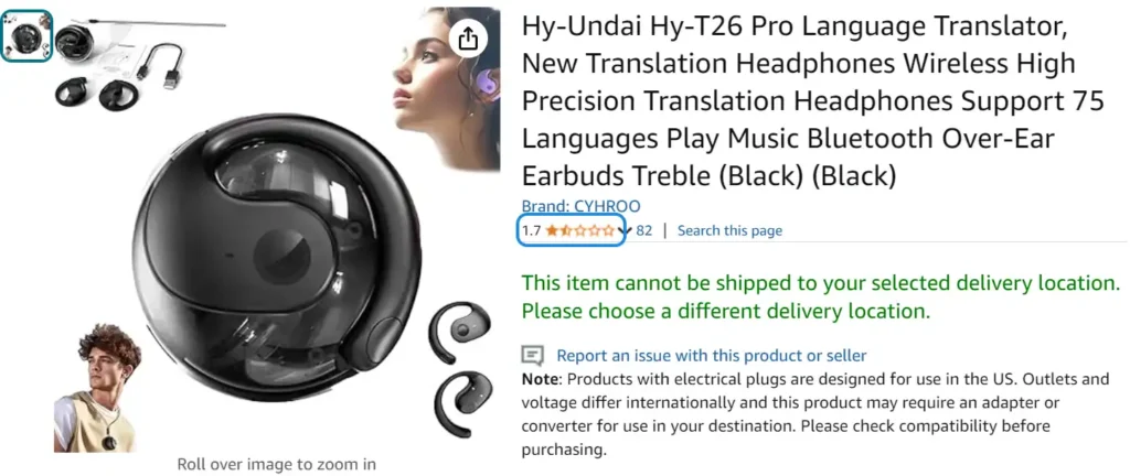 Hy-T26 Pro AI Translation Wireless Earbuds