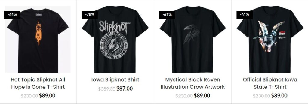 From - Slipknotmerchshop.com