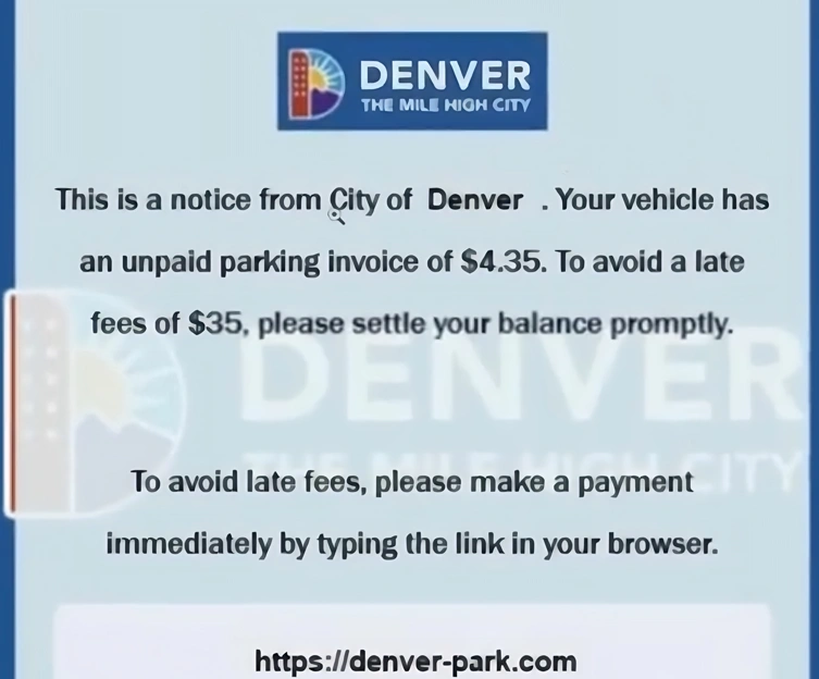 Denver Park Unpaid Invoice