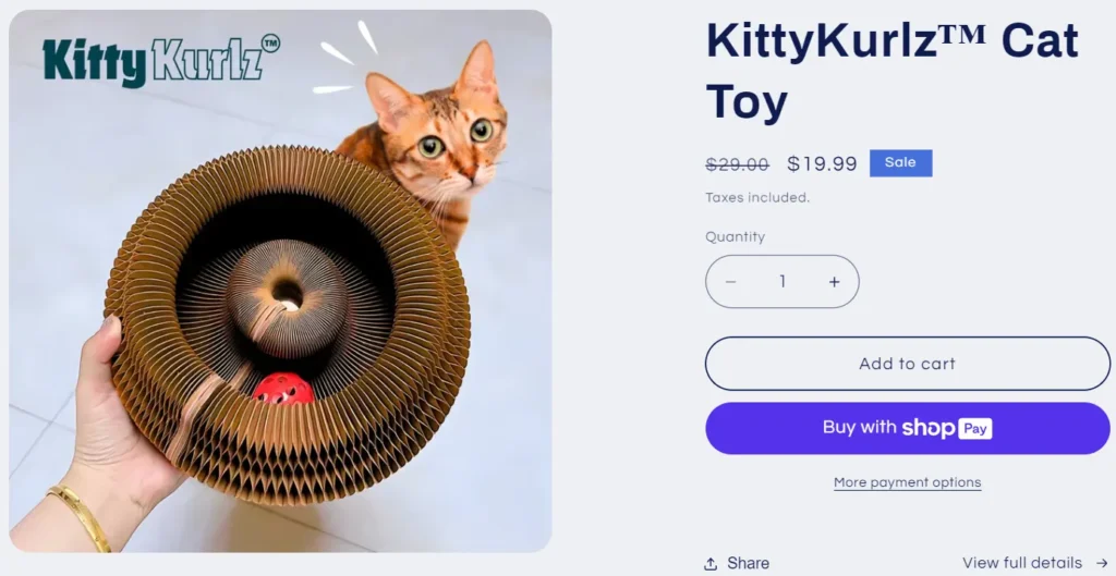 Kitty Kurlz Cat Toy