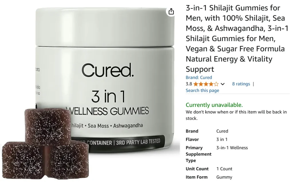 Cured 3 In 1 Wellness Gummies