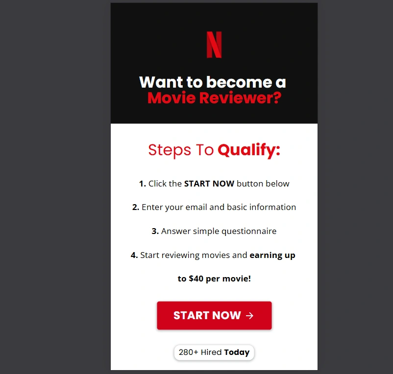 NetReviewFlix.com Review – Netflix Movie Reviewer Job Scam