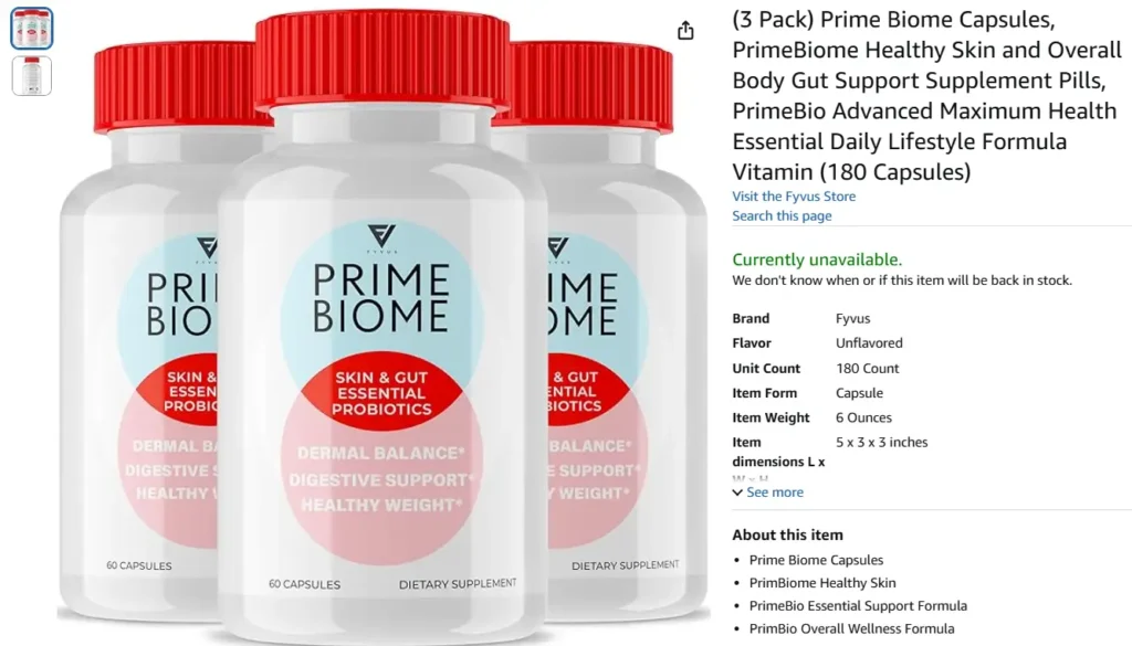 PrimeBiome Skin & Gut Health Gummies