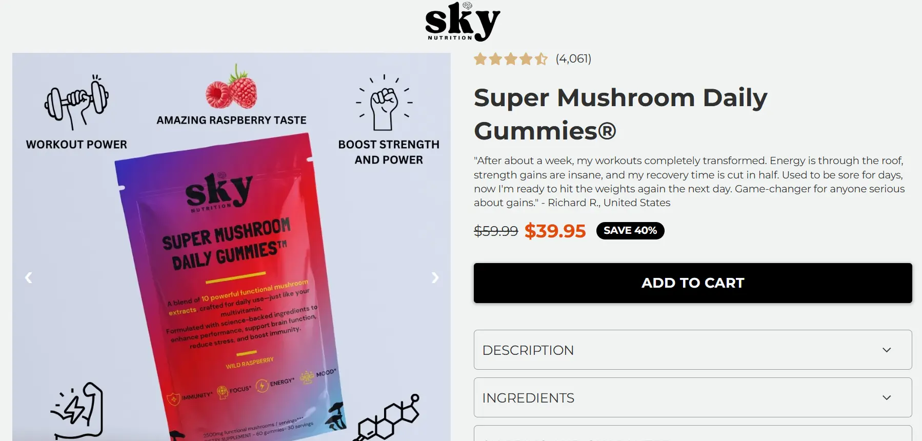 Sky Nutrition Mushroom Gummies Review